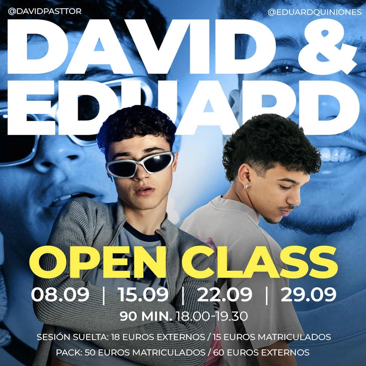 MENSUALIDAD OPEN CLASS - EDUARD & DAVID - SEPTIEMBRE